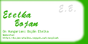 etelka bojan business card